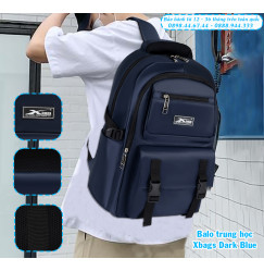 Balo trung học chống nước tiện lợi Xbags Dark Blue Xb  3202 Balo trung học chống nước tiện lợi Xbags Dark Blue Xb  3202