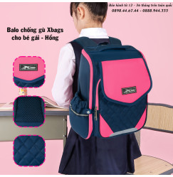 Ba lô chống gù cho bé gái Xbags Xb 3107 chống thấm nước Ba lô chống gù cho bé gái Xbags Xb 3107 chống thấm nước