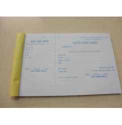 Giấy giới thiệu 13×19 Giấy giới thiệu 13×19